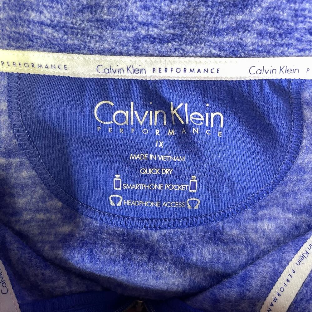 Calvin Klein Performance Zip Front Sweatshirt Blu… - image 3